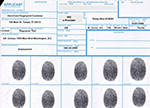 FBI FD-258 Fingerprint Card
